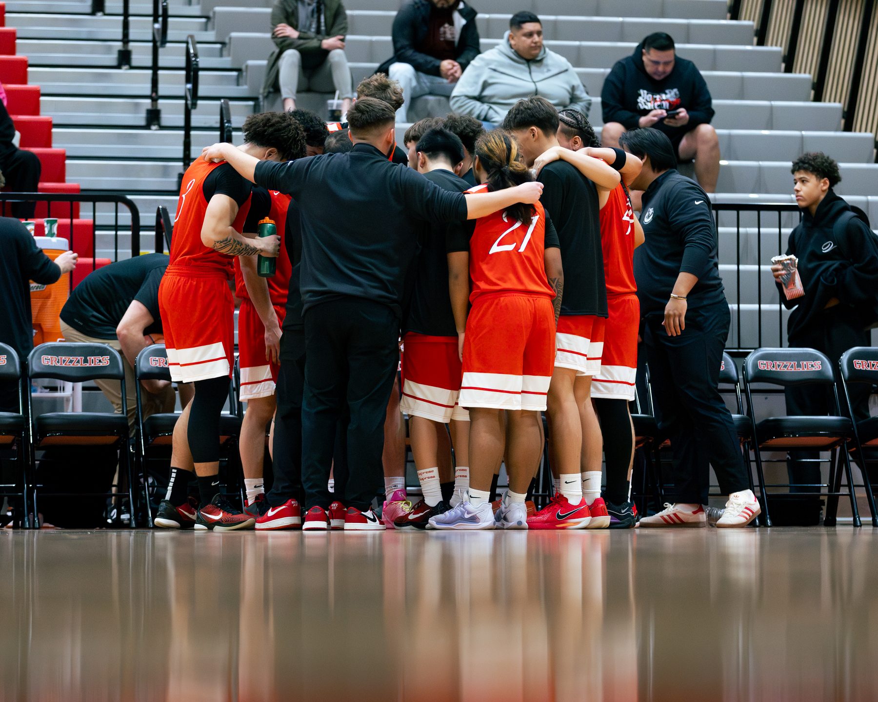 Team huddle